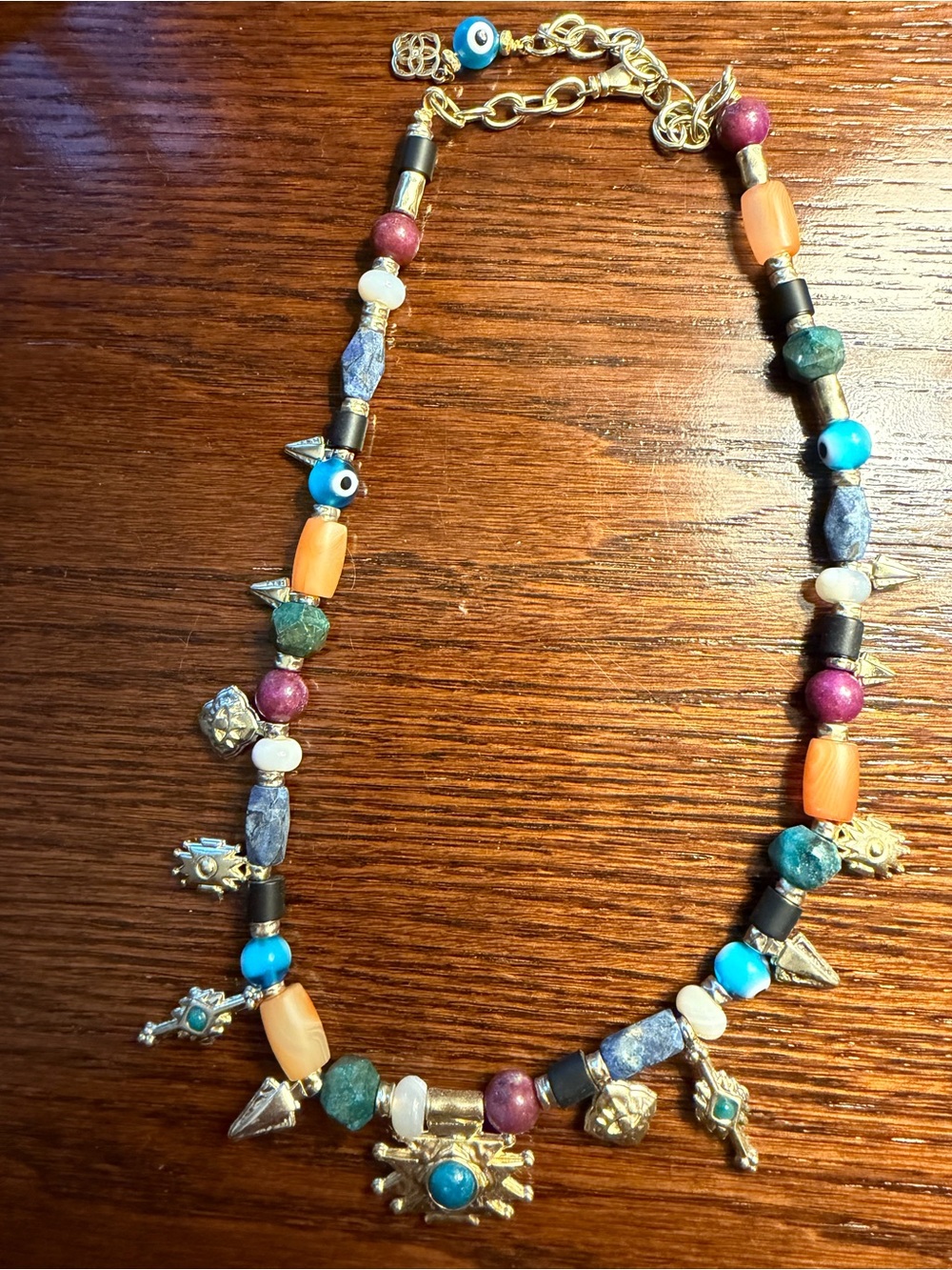 Brighton Multicolor Beaded Necklace - Turquoise, Orange, Purple